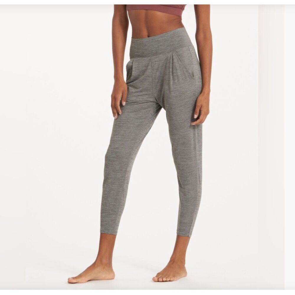 VUORI Heathered Light Oatmeal Grey Jogger Harem Pants M